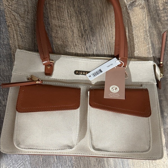 Cream and Brown Women's Tote Bag - Picture 3 of 10